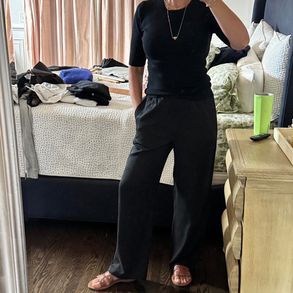 Reformation black hudson pants size